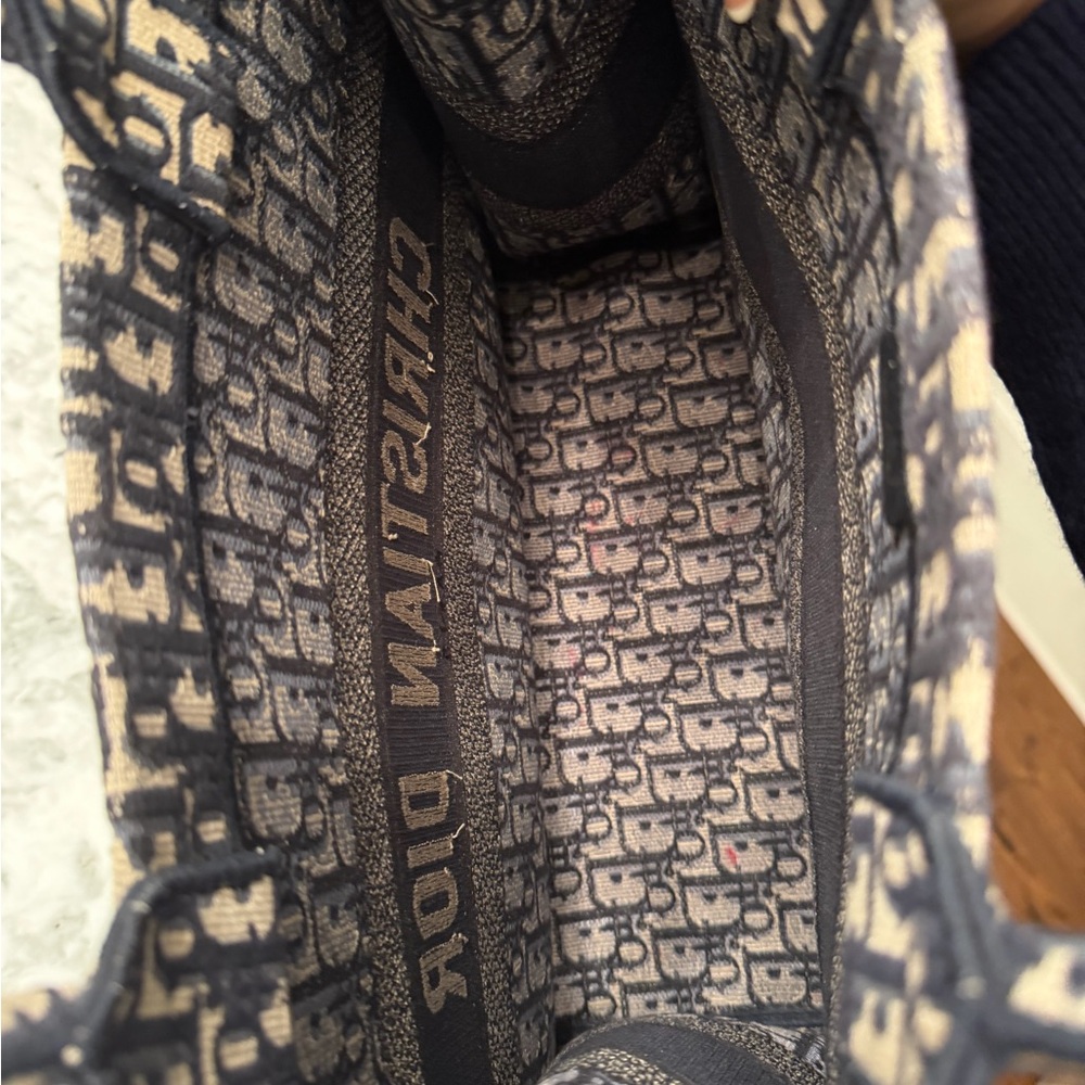 Dior Blue and Beige Logo Tote - Picture 3 of 5